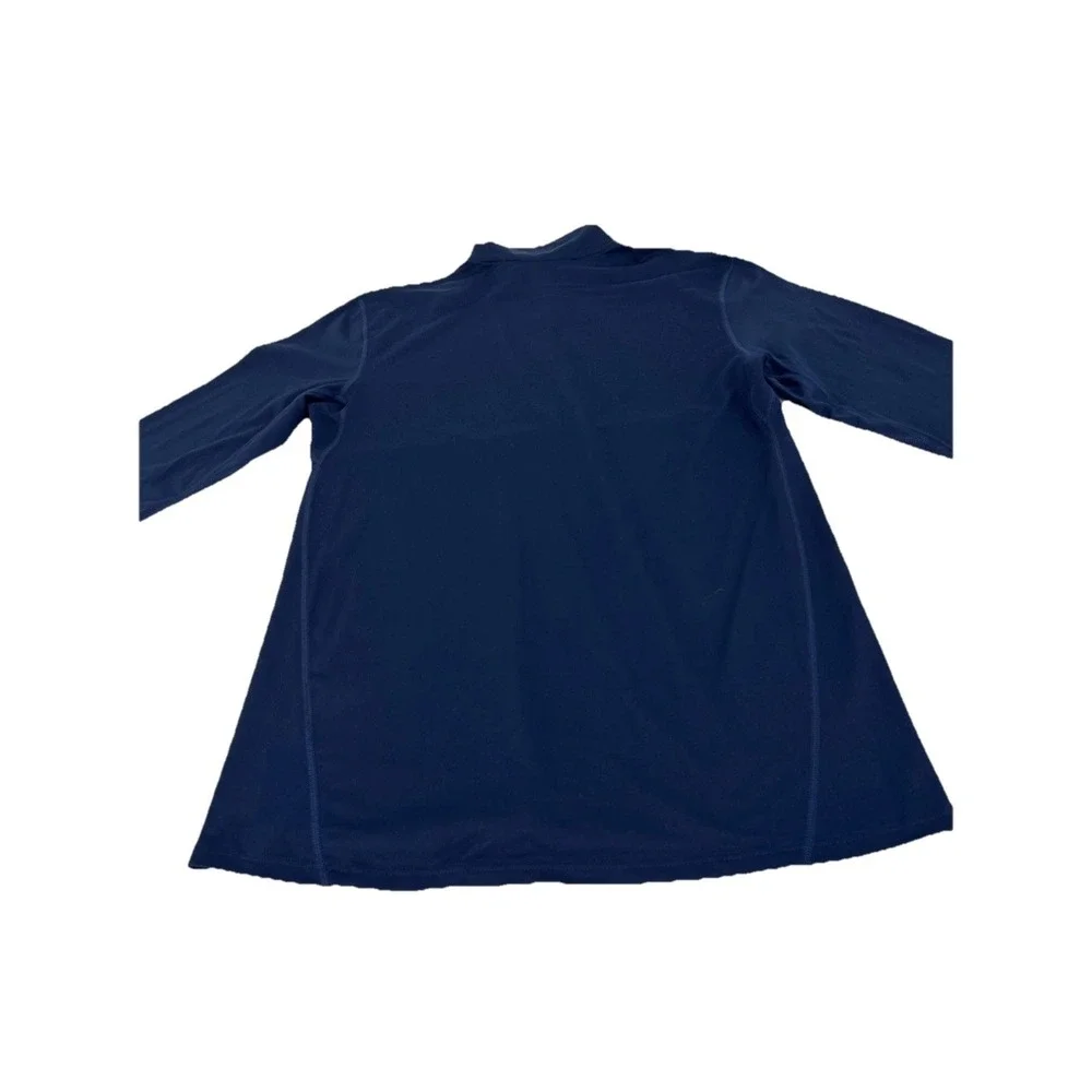 Nike Dri-FIT Womens Navy Blue Quarter Zip Pullover Thumbholes‎ 926270-419 Size S